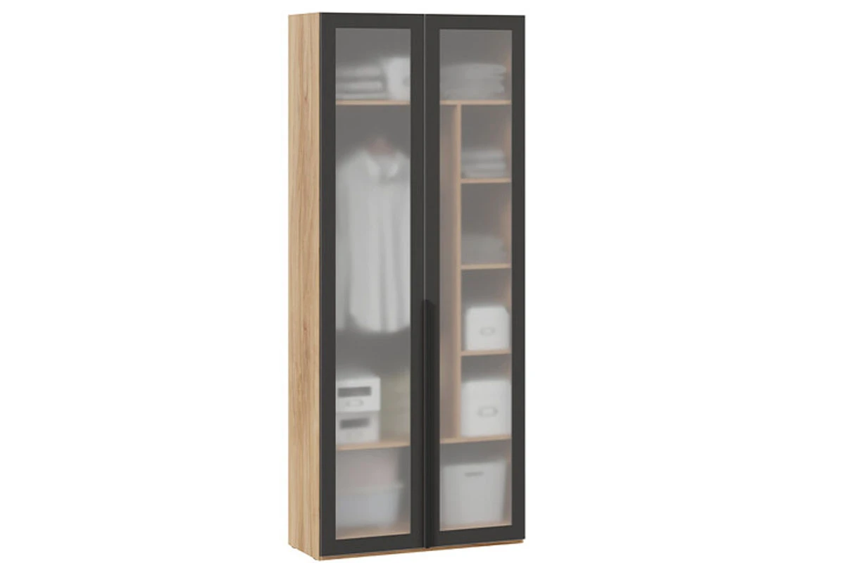 Прихожая Порто № 6 ГН-393.206 (Яблоня Беллуно/Графит софт) — Мебель-центр Озерцо