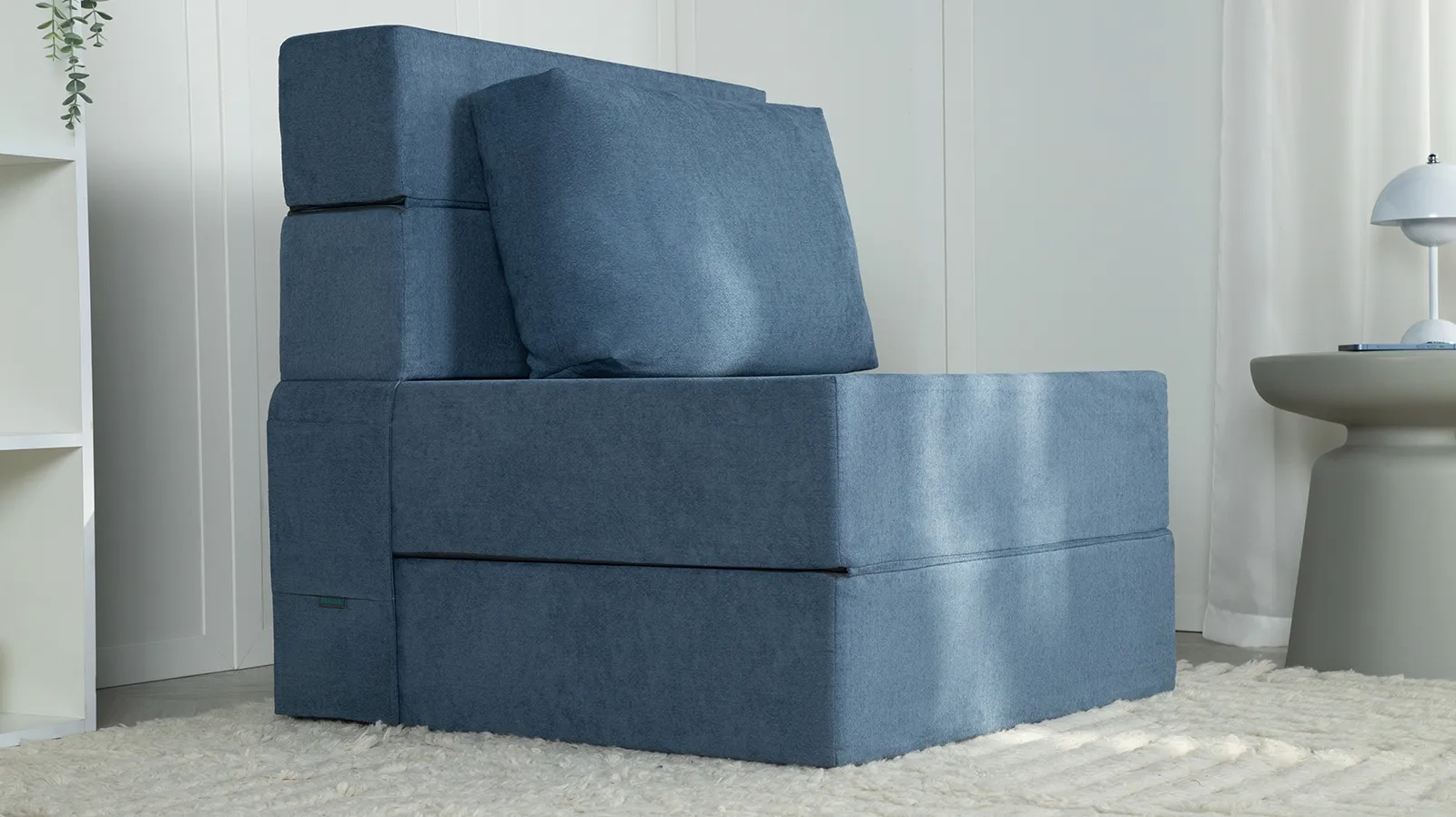 Кресло -матрас Folly ткань Prime Blue 80x80 — купить в Озерце