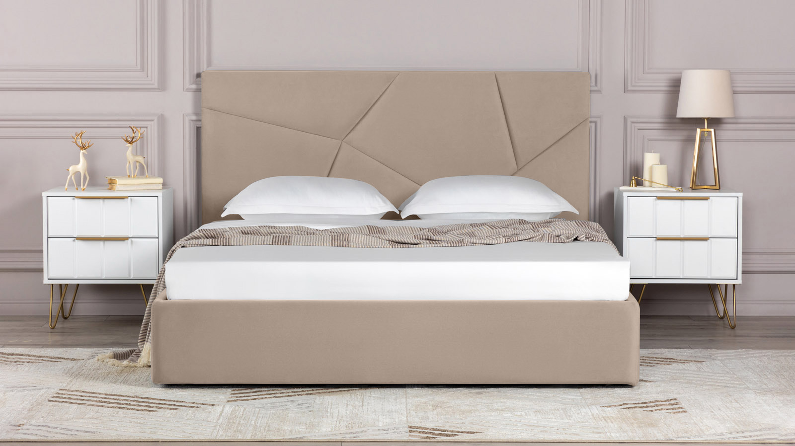 Кровать Opera I, Тк. Sky Velvet 03 90x200 - купить в Озерце