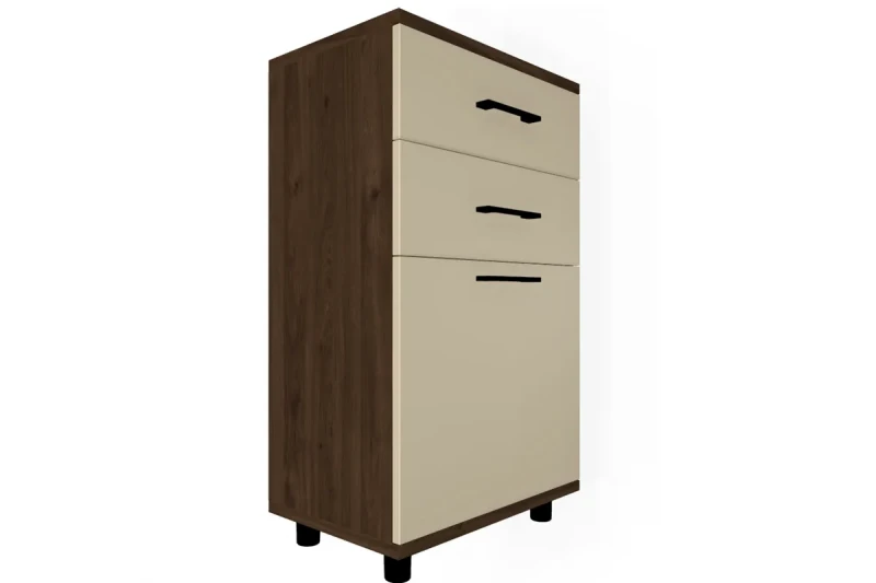 Тумба ТБ-5008-ГТ-КМ (Гикори Джексон Темный/Кашемир Матовый) — Мебель-центр Озерцо