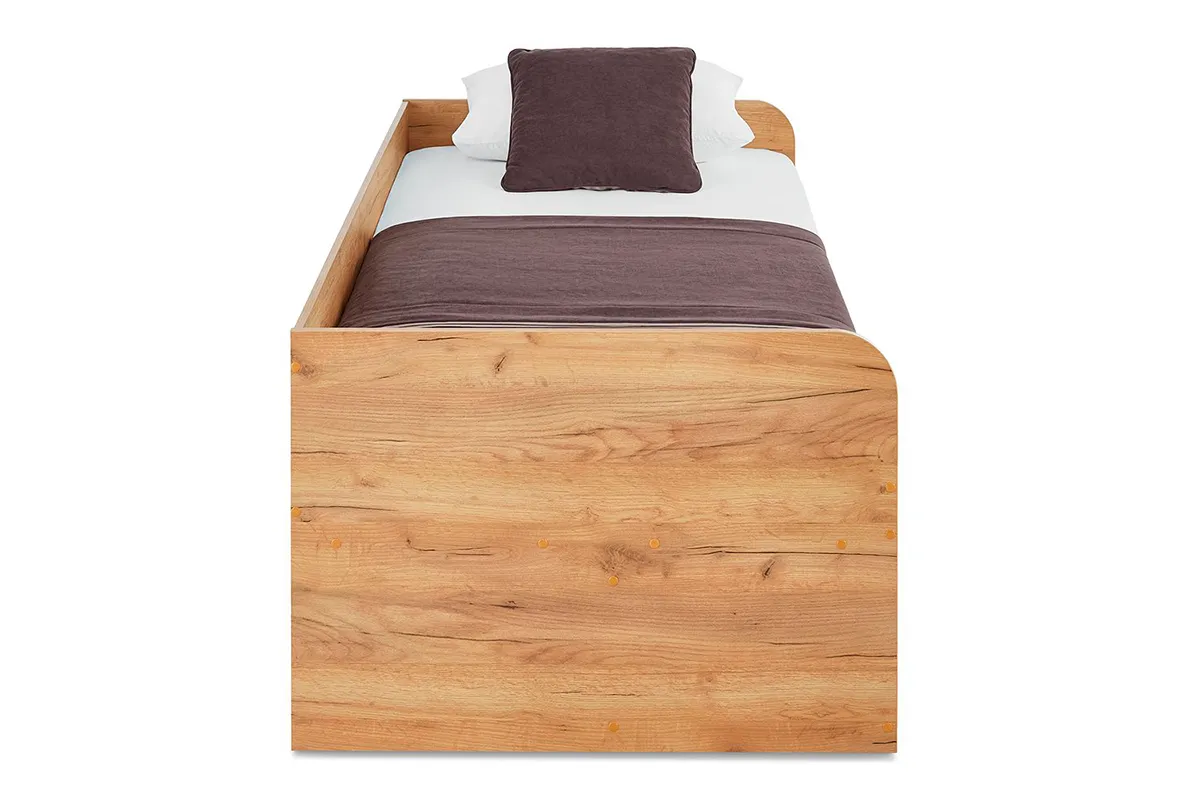 Кровать комбинированная Хилтон 90х200 Тип 1 (Дуб Крафт золотой/Графит матовый) - купить в Озерце