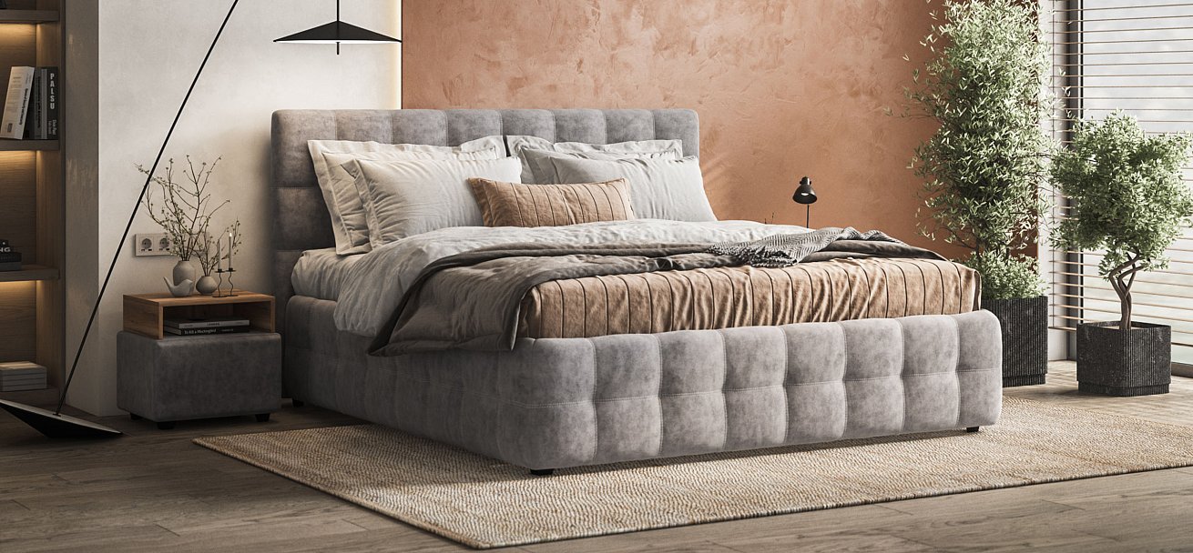 Кровать Босс 180*200 Про Велюр Роял агат - купить в Озерце