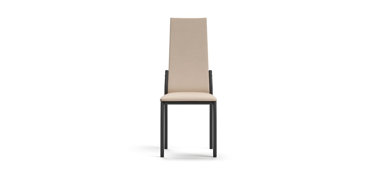 Асти стул 2 шт Экокожа латте, Черный - купить в Озерце