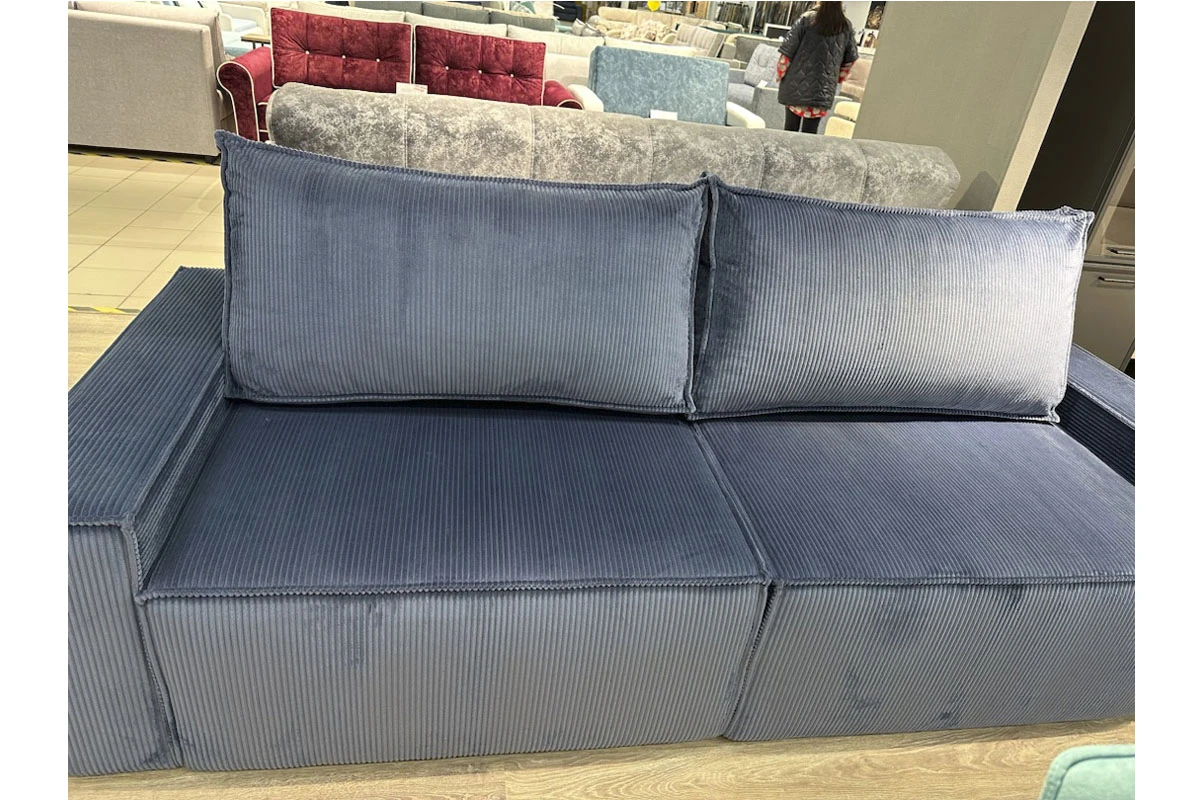 Диван Brick-3 S (Набивные подушки/Вывернутый) Арбен-Цилиум Индиго — купить в Озерце