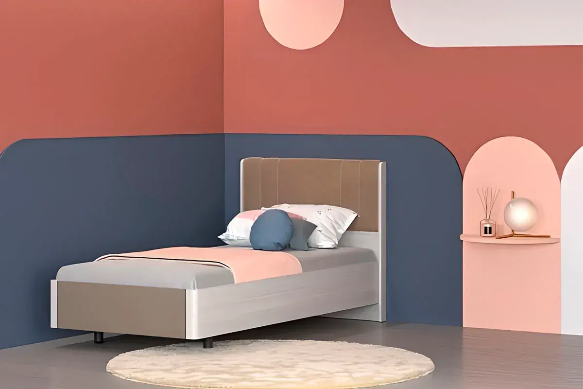 Кровать КР-5015-СЯ-ЛМ 90х190 (Снежный Ясень/Латте Матовый) - купить в Озерце