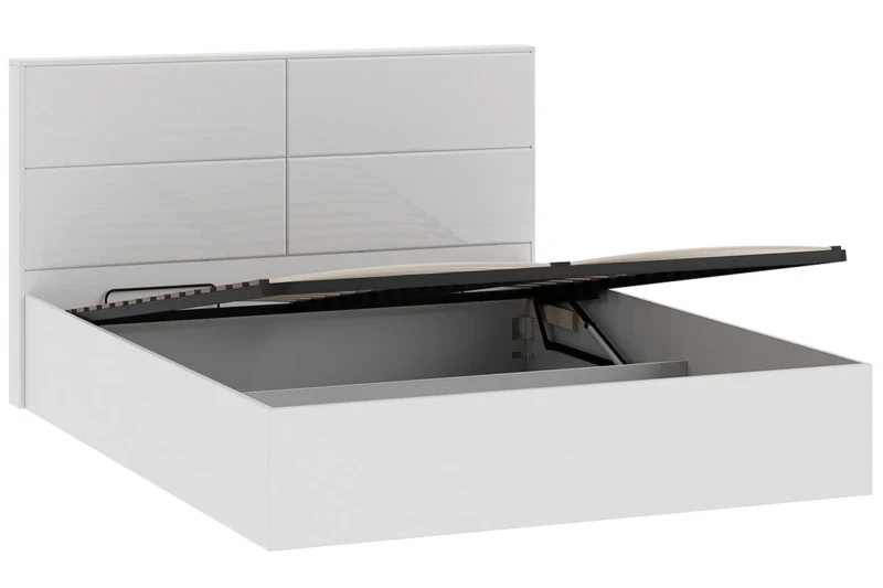 Кровать универсальная Тесса с ПМ Тип 2 и заглушиной 160х200 (Белый жемчуг/Белый глянец) - купить в Озерце