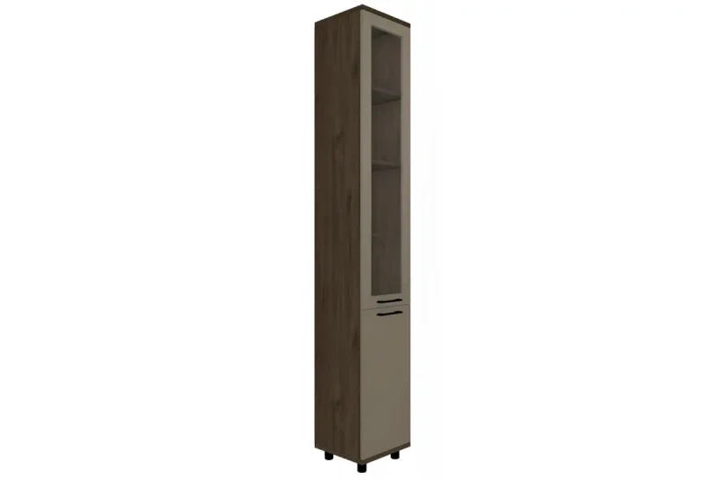 Шкаф многоцелевой ШК-5057-ГТ-ЛМ (Гикори Джексон Темный/Латте Матовый) в мебель-центре Озерцо