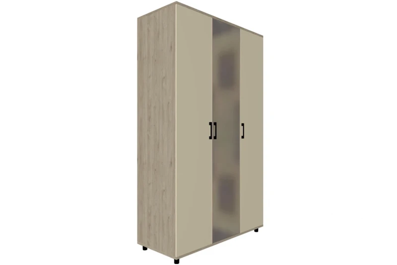 Шкаф для одежды и белья ШК-5001-ГС-КМ (Гикори Джексон Светлый/Кашемир Матовый) в мебель-центре Озерцо