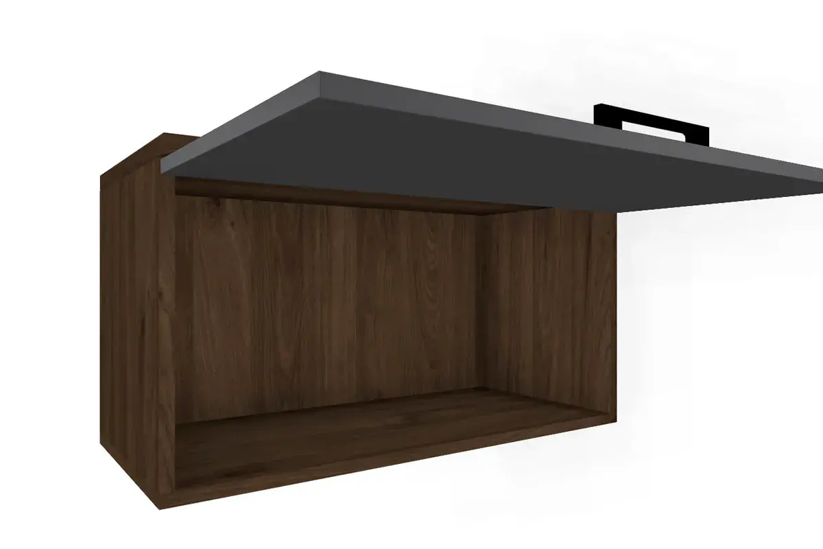 Антресоль АН-5044-ГТ-АМ (Гикори Джексон Темный/Антрацит Матовый) в мебель-центре Озерцо