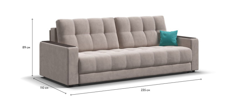 Диван BOSS 2.0 велюр Monolit латте — купить в Озерце