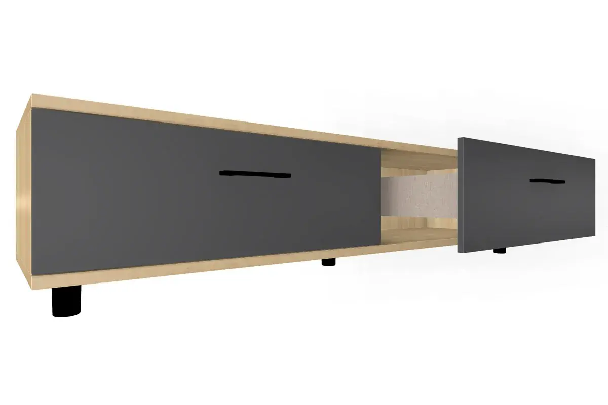 Тумба ТБ-5072-АС-АМ (Ясень Асахи/Антрацит Матовый) — Мебель-центр Озерцо