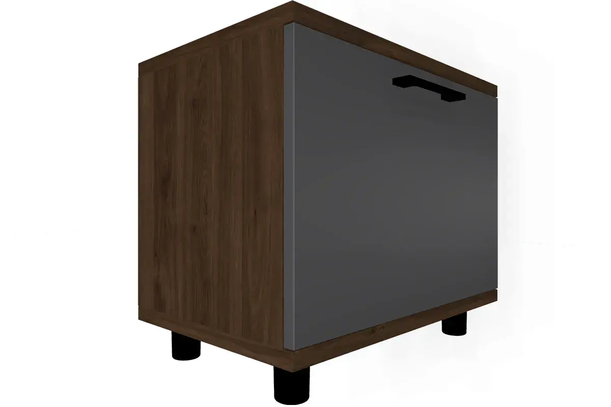 Спальня Грейс комплект 5 (Гикори Джексон Темный/Антрацит Матовый) - купить в Озерце