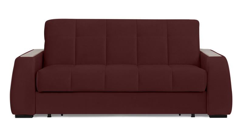 Диван - кровать Domo Pro с накладкой цвета ясень, стежка квадрат, ткань Sky Velvet 32 160x216 — в мебель-центре Озерцо