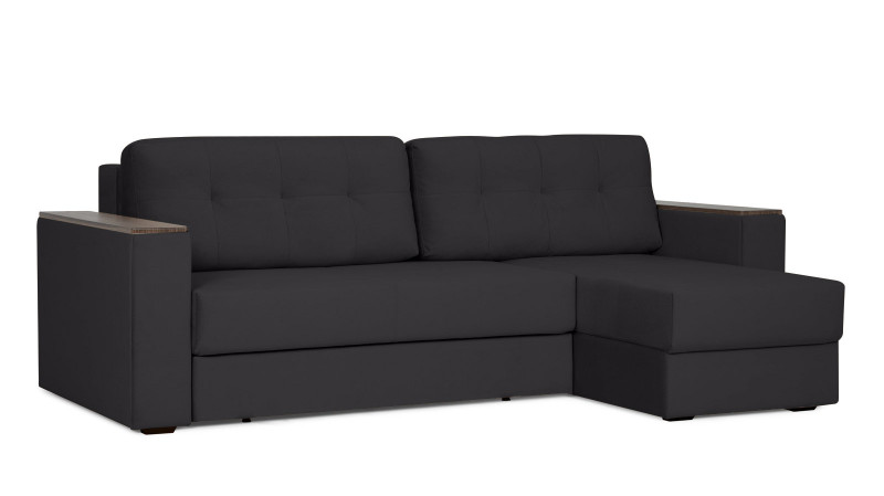 Диван угловой Loko Pro с хранением в подлокотниках, ткань Sky Velvet 38 164x212 — в мебель-центре Озерцо