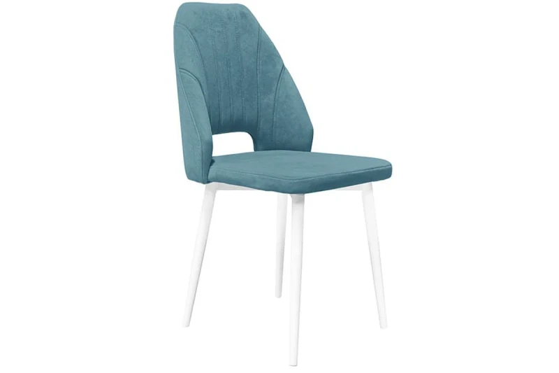 Стул Капри Исп. 2 конус Т2 (Белый муар/Велюр DREAM бирюзовый) - купить в Озерце