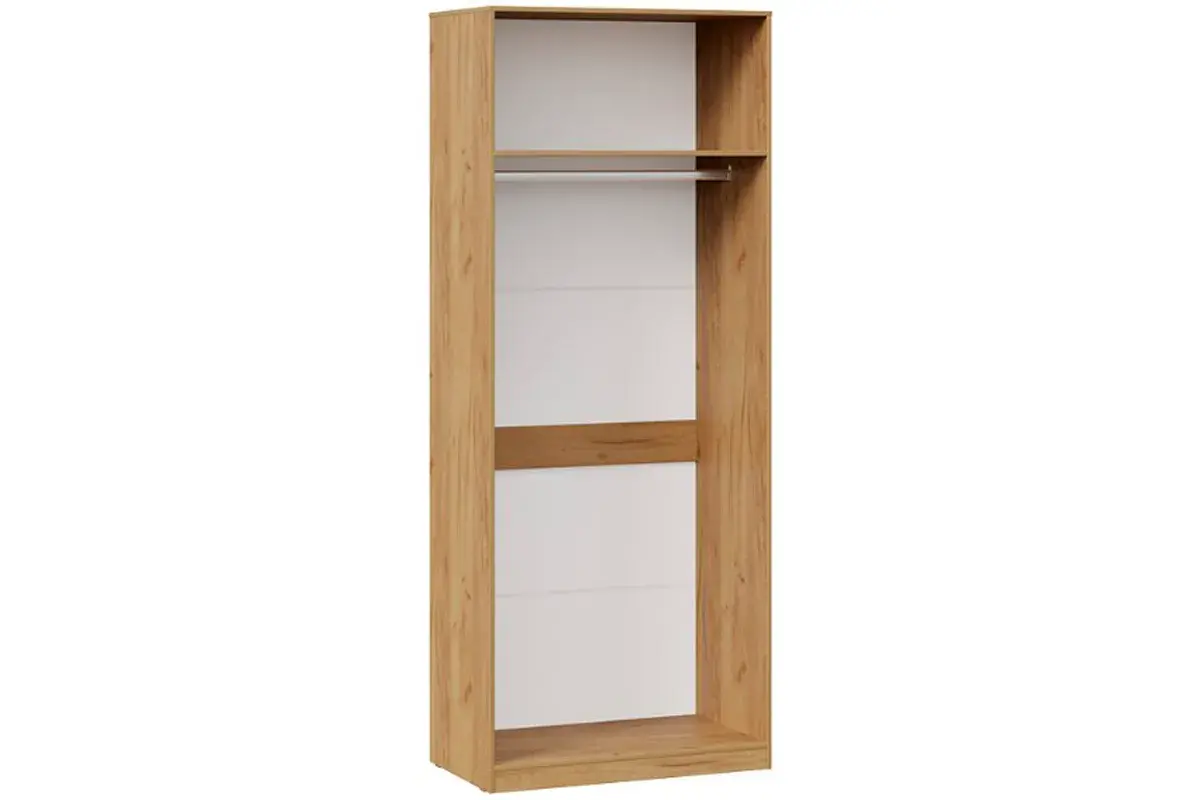 Шкаф для одежды Хилтон (Дуб Крафт золотой/Белый матовый) в мебель-центре Озерцо