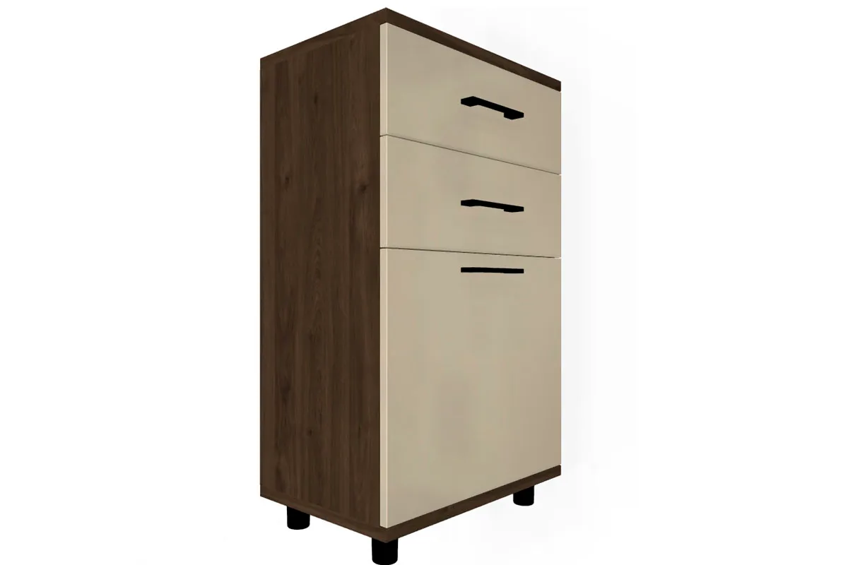 Прихожая Грейс (Гикори Джексон Темный/Кашемир Глянцевый) — Мебель-центр Озерцо