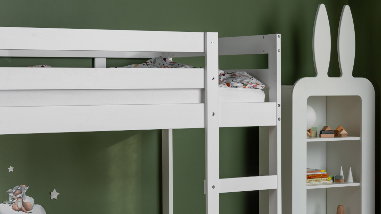 Детская кровать двухъярусная Neo, белая 90x200 — Мебель-центр Озерцо