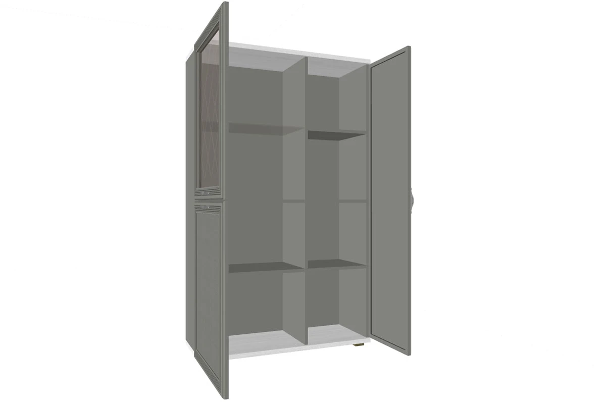 Шкаф многоцелевой ШК-1084-СЯ-СО (Снежный Ясень/Серый Оникс) в мебель-центре Озерцо