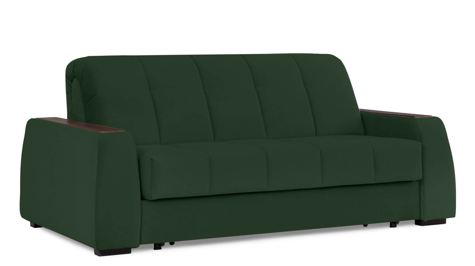 Диван - кровать Domo Pro с накладкой цвета венге, стежка квадрат, ткань Casanova Grass 160x216 — в мебель-центре Озерцо