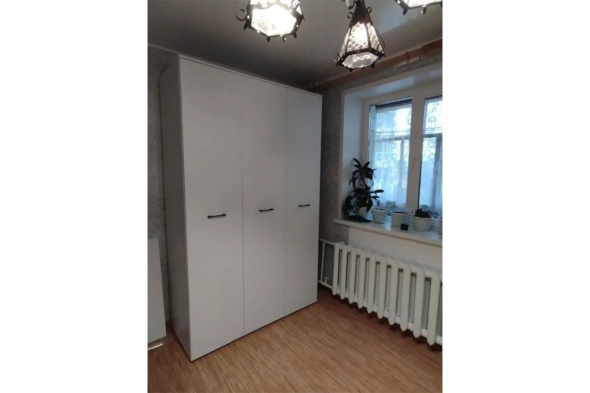 Шкаф Шарлиз 2-х дв. для платья и белья (Белое сияние/Белый снег) в мебель-центре Озерцо