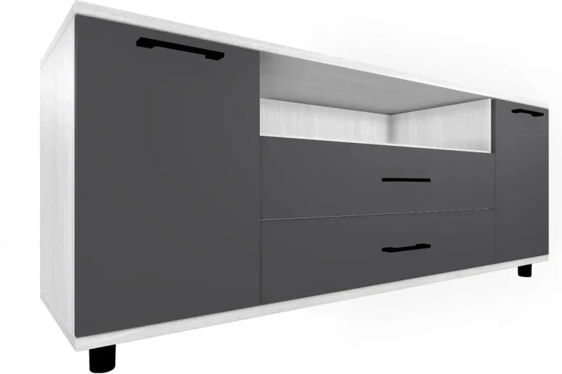 Тумба ТБ-5021-СЯ-АМ (Снежный Ясень/Антрацит Матовый) — Мебель-центр Озерцо