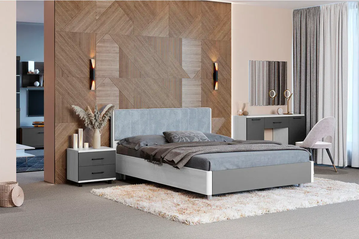 Тумба ТБ-5061-СЯ-АМ (Снежный Ясень/Антрацит Матовый) — Мебель-центр Озерцо