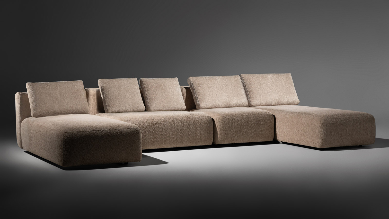 Диван модульный Molto, 4 секционный, 170+125+85+170+85+125+85+85, ткань Soul 112 57 — купить в Озерце