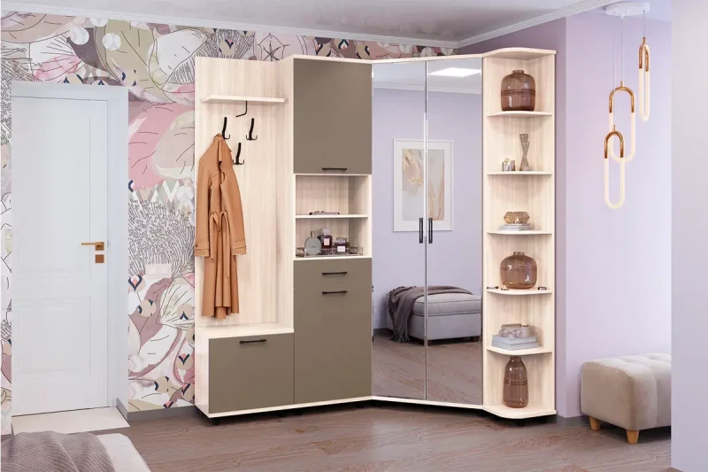 Прихожая Грейс комплект 4 (Ясень Асахи/Латте Матовый) — Мебель-центр Озерцо