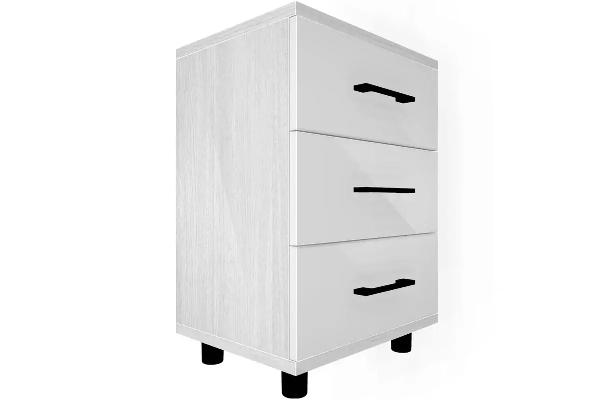 Спальня Грейс комплект 1 (Снежный Ясень/Белый Бриллиант Глянцевый) - купить в Озерце