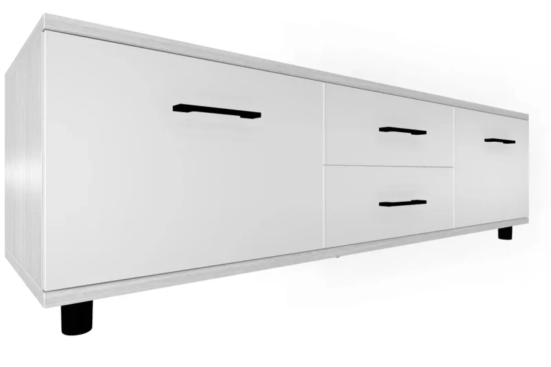 Тумба ТБ-5034-СЯ-БГ (Снежный Ясень/Белый Бриллиант Глянцевый) — Мебель-центр Озерцо