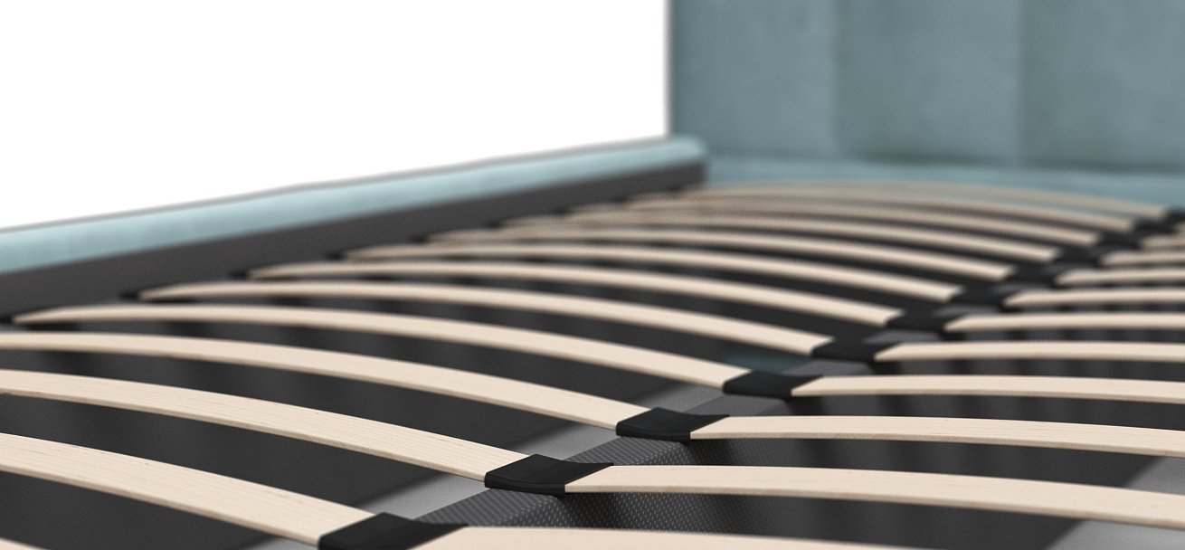 Белла Кровать без ПМ 140*200 Велюр Монолит аква - купить в Озерце