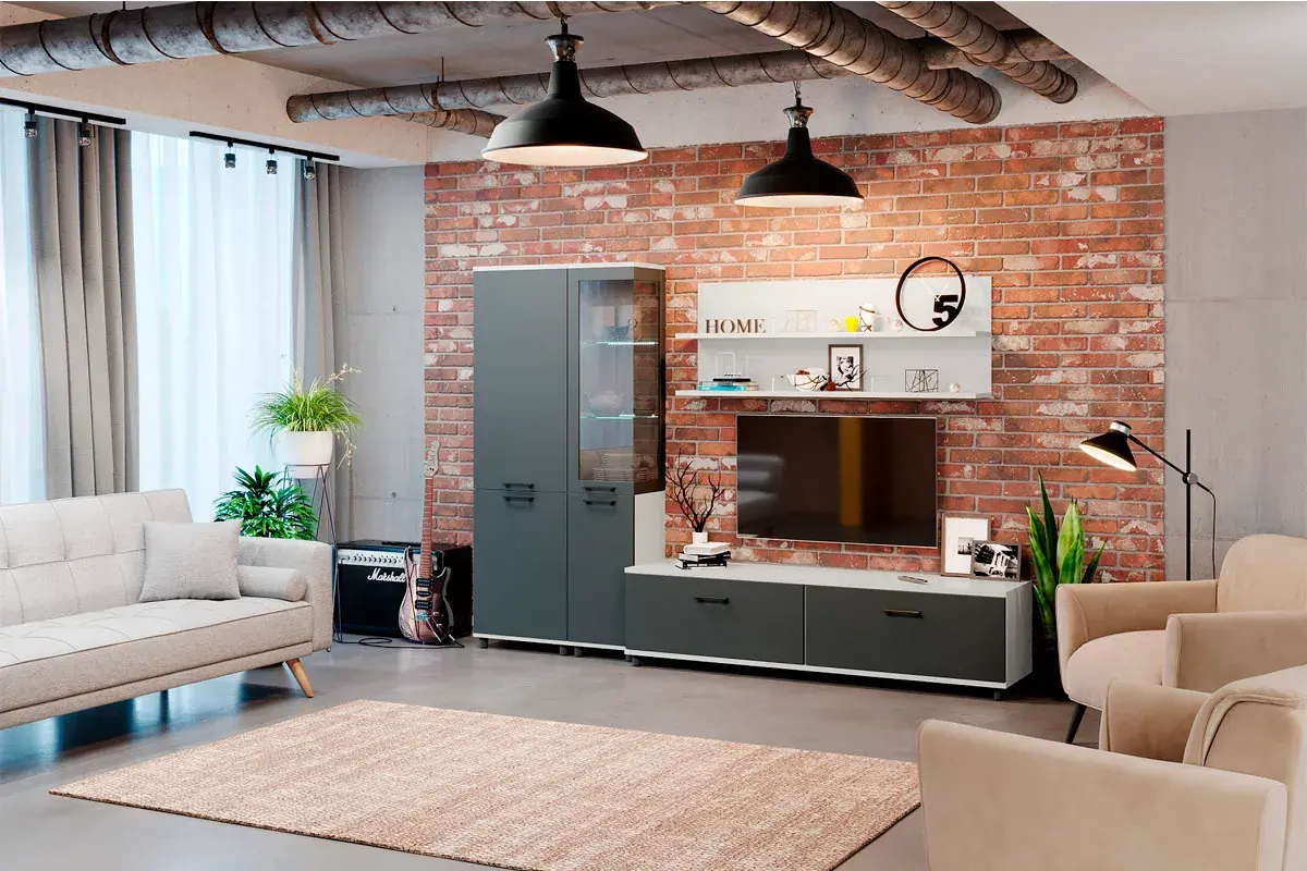 Шкаф многоцелевой ШК-5069-СЯ-АМ (Снежный Ясень/Антрацит Матовый) в мебель-центре Озерцо