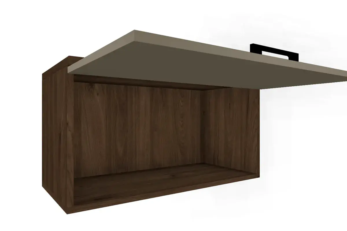 Антресоль АН-5044-ГТ-ЛМ (Гикори Джексон Темный/Латте Матовый) в мебель-центре Озерцо