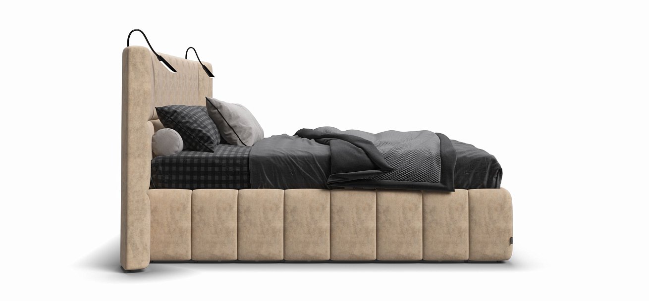 Босс ХО Кровать 180*200 Велюр Роял шампань - купить в Озерце