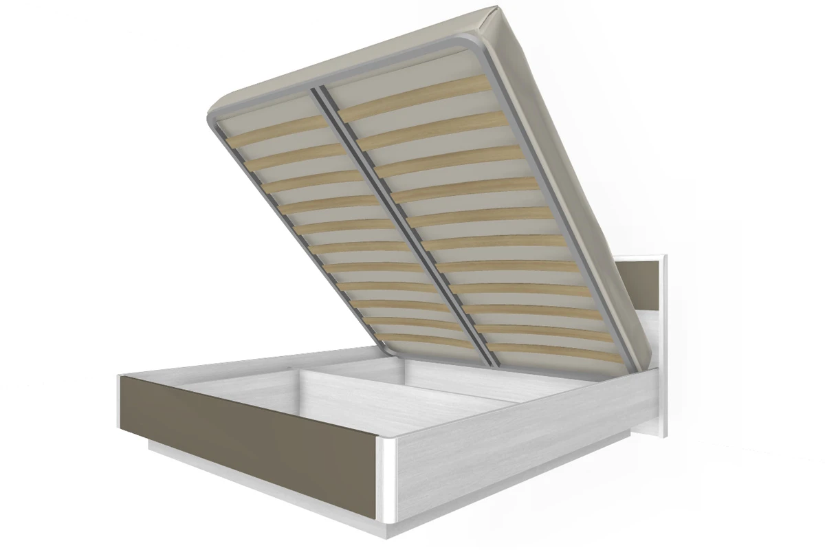 Кровать 180х200 КР-4004-СЯ-ЛМ (Снежный Ясень/Латте Матовый) - купить в Озерце