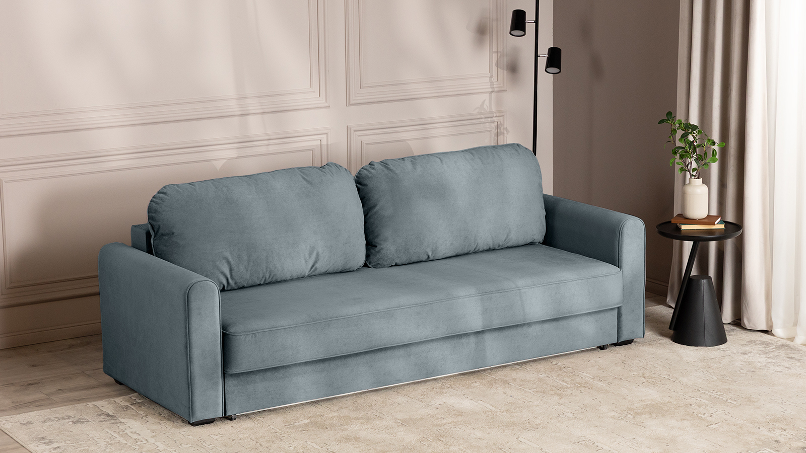 Диван -кровать Magni ткань Sky Velvet 18 96x233 — купить в Озерце