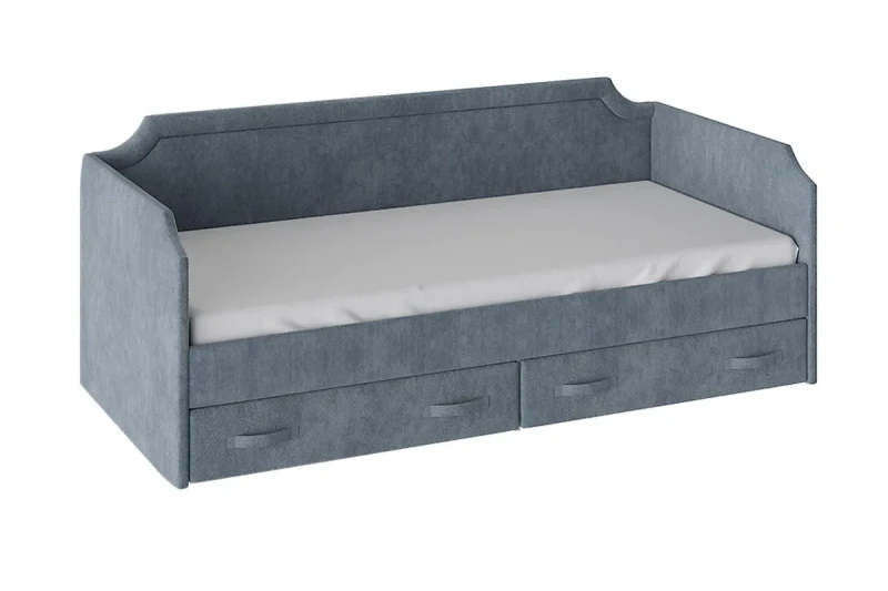 Кантри ТД-308.12.02 Кровать с мягкой обивкой (с ящиками) Тип 1 (900) - купить в Озерце