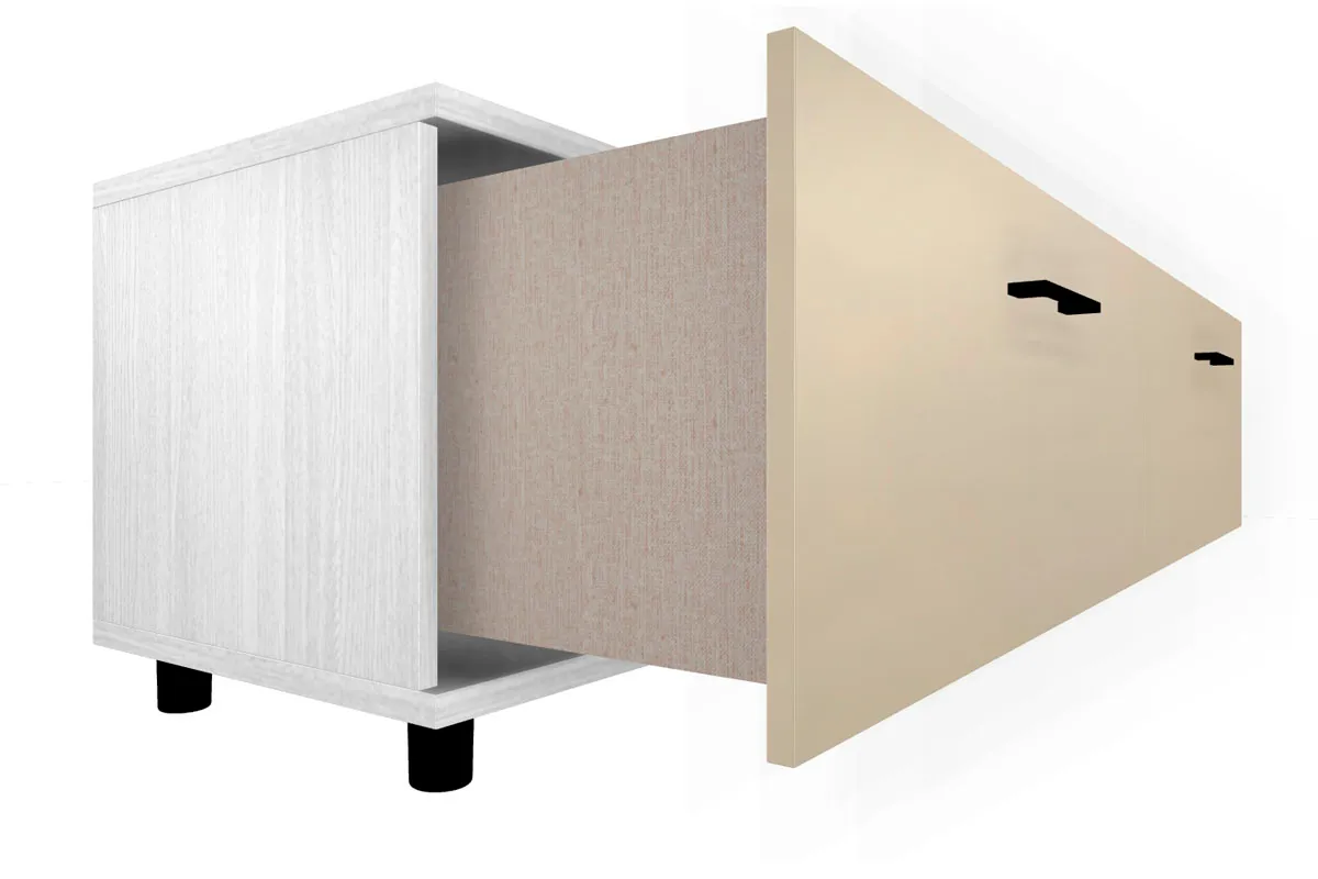 Тумба ТБ-5039-СЯ-КГ (Снежный Ясень/Кашемир Глянцевый) — Мебель-центр Озерцо