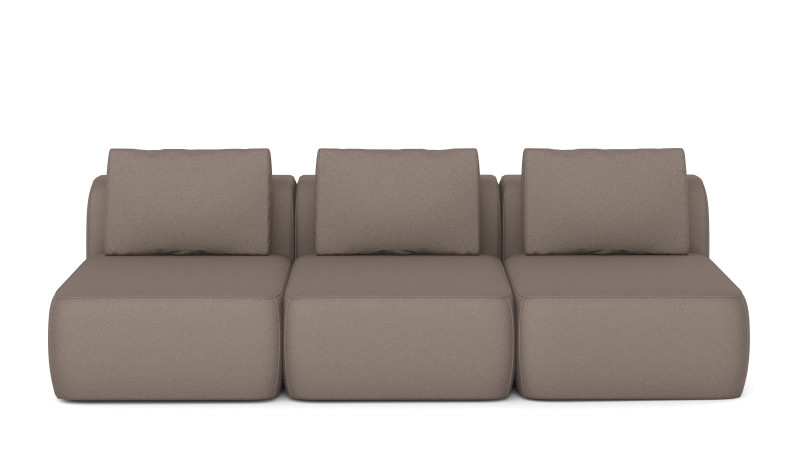 Диван модульный Мольто-3 секц-пуф 85+85+85-спинка 85+85+85-Тк. Aura 03 57 — купить в Озерце