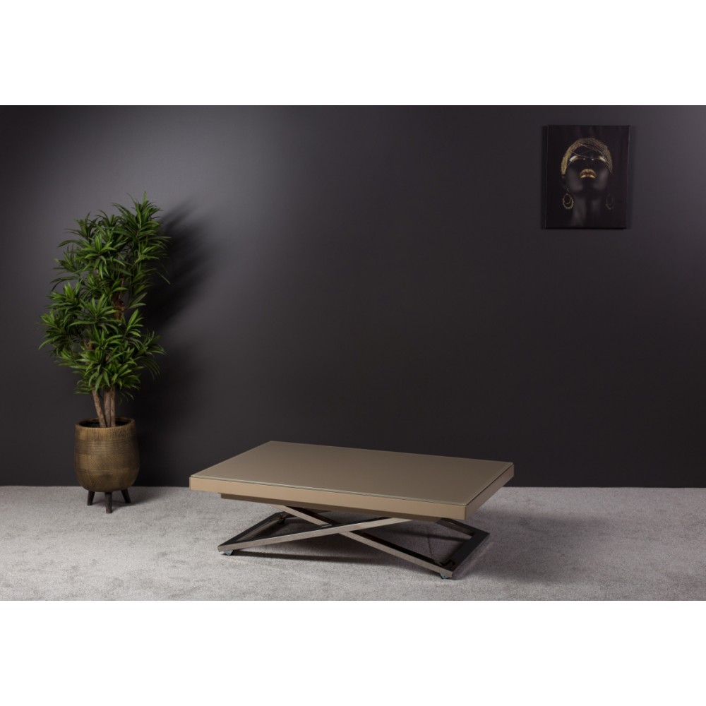 Стол-трансформер SHIFT капучино/нержавеющая сталь - купить в Озерце