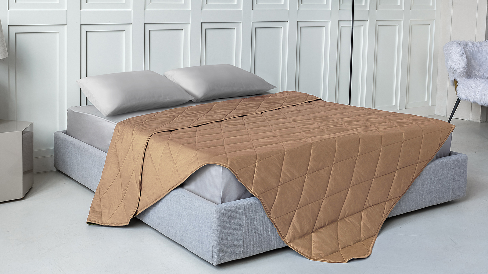 Покрывало хлопковое Askona Cotton Sateen, цвет: Охра 220x240 в мебель-центре Озерцо