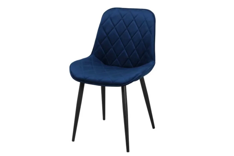 Стул Аура каркас Муар черный, велюр (Velluto 25 синий) СРП-032 - купить в Озерце