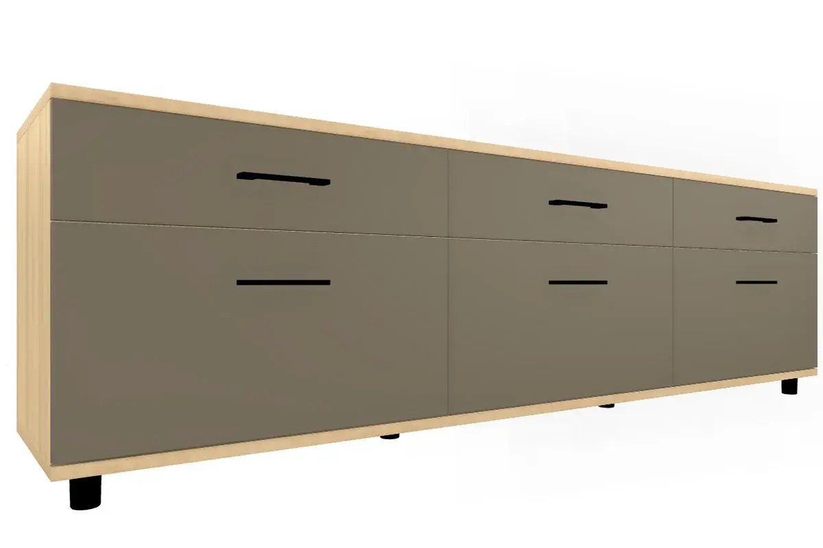 Гостиная Грейс комплект 5 (Ясень Асахи/Латте Матовый) — Мебель-центр Озерцо