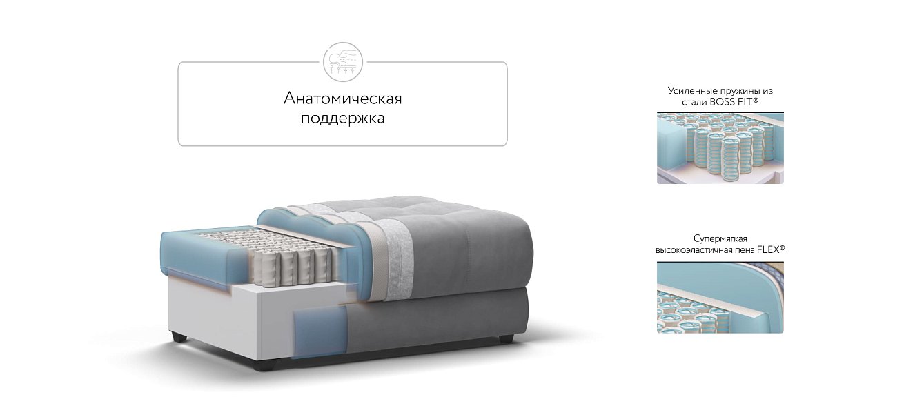 Босс пуф Велюр Монолит сталь — купить в Озерце