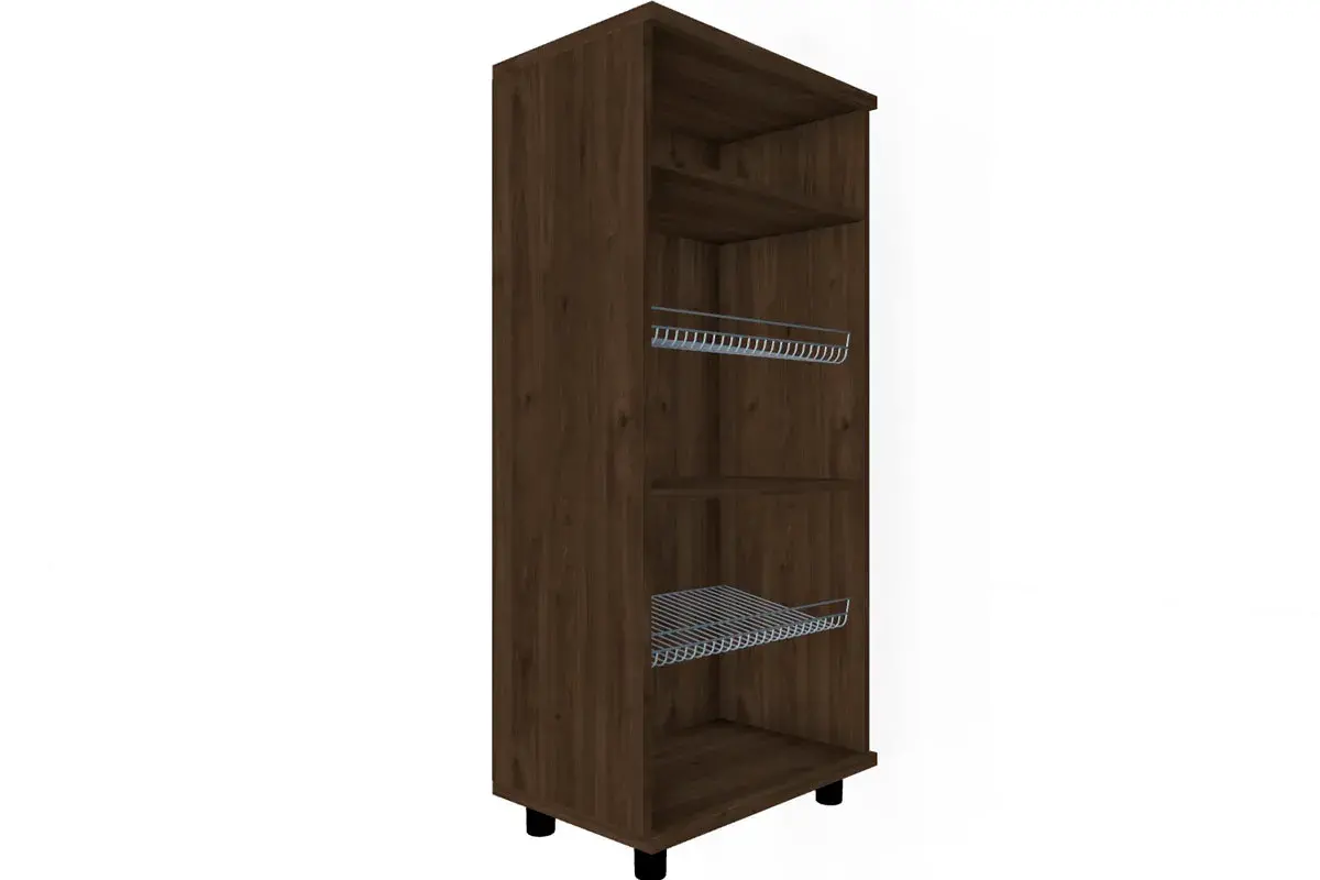 Тумба ТБ-5003-ГС-АМ (Гикори Джексон Темный/Антрацит Матовый) — Мебель-центр Озерцо