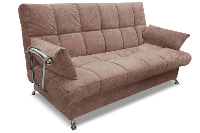 Диван-кровать Финка с хром. бок. "Регина-45.2" Блисс 07 Серо-коричневый — купить в Озерце