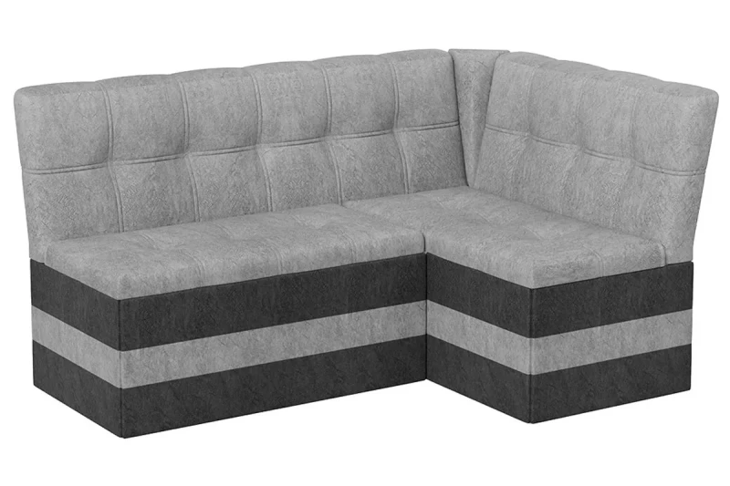 Скамья угловая Оскар Исполнение 2 (Микровелюр Wellmart Silver/Graphite) - купить в Озерце