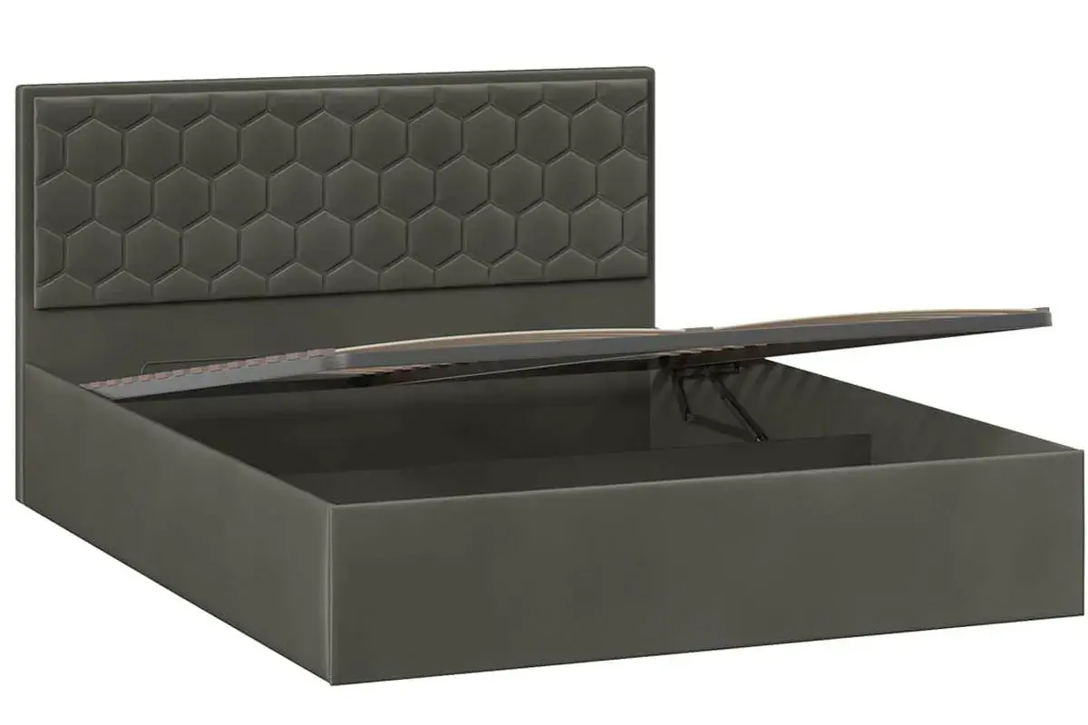 Кровать Порто с ПМ и заглушиной 160х200 (Велюр/Confetti Stone) - купить в Озерце