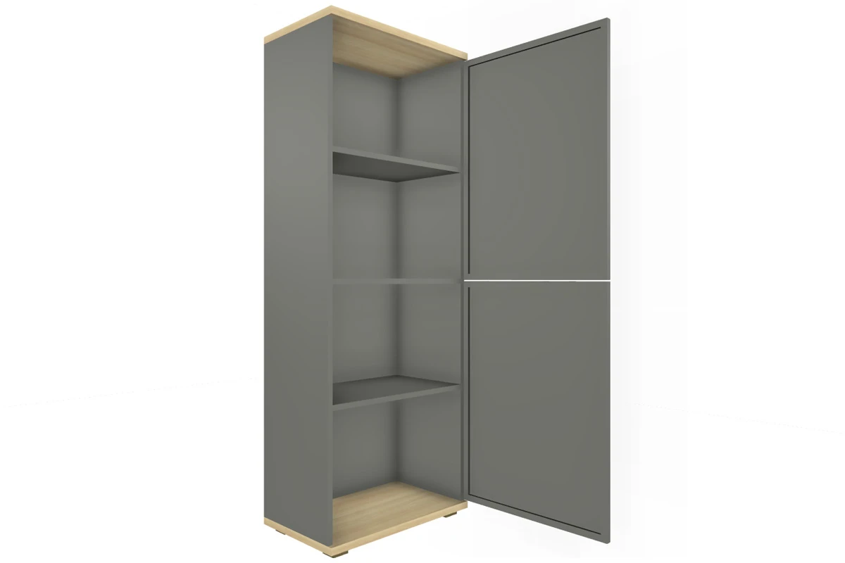 Шкаф многоцелевой ШК-1087-АС-СО (Ясень Асахи/Серый Оникс) в мебель-центре Озерцо